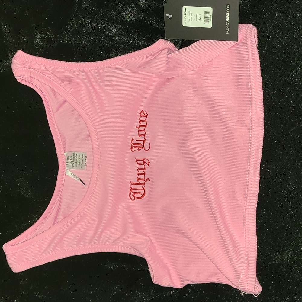 Fashion Nova Crop Top "Thug Love"